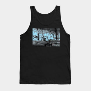 Chickadee on the fence illustration Tank Top